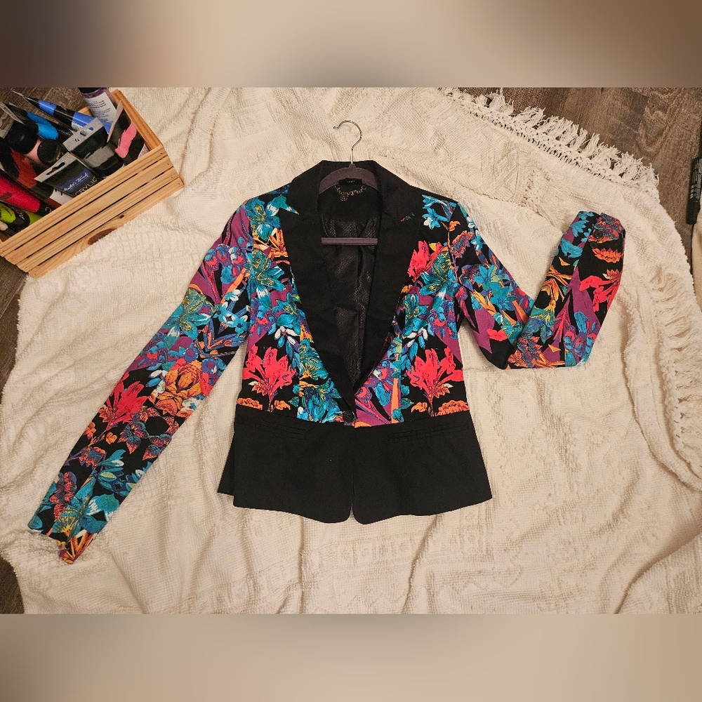 Multicolored Exotic Blazer Size XS